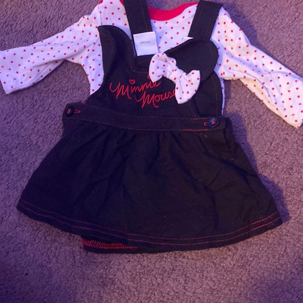 Minnie Mouse dress and matching onesie for infants size newborn